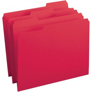 Business Source 03171 Reinforced Tab Colored File Folders
