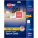 Avery 35702 Square Cards w/Rounded Edges 2.5"x2.5" , 93 lbs. 180 Inkjet Cards