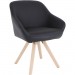 Lorell 68564 Natural Wood Legs Modern Guest Chair