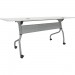 Lorell 60743 White Laminate Flip Top Training Table