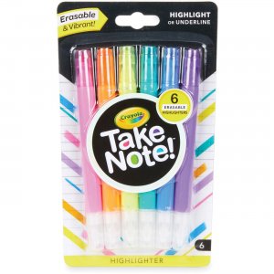 Crayola 586504 Take Note Erasable Highlighters