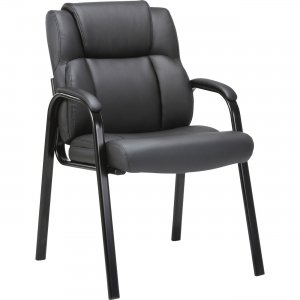 Lorell 67002 Bonded Leather High-back Guest Chair