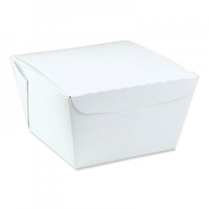 Pactiv PCTNOB08W EarthChoice OneBox Paper Box, 46 oz, 4.5 x 4.5 x 3.25, White, 200/Carton