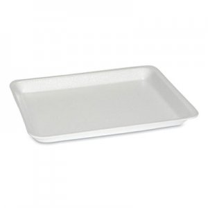 Pactiv PCT51P108S Supermarket Tray, #8S, 10.5 x 8.25 x 0.7, White, 500/Carton