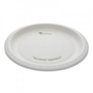 Pactiv PCTPSP10EC EarthChoice Pressware Compostable Dinnerware, Plate, 10" Diameter, White, 300/Carton