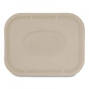 World Centric WORTRLSC10LF Fiber Lids for Fiber Containers, 7.8 x 10.1 x 0.5, Natural, 400/Carton