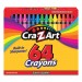 Cra-Z-Art CZA10202WM16 Crayons, 64 Assorted Colors, 64/Pack