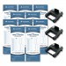 Acroprint ACPEXP500 Accessory Bundle, 3.38 x 8.25, Weekly, Two-Sided, 500 Cards and 3 Ribbons
