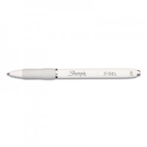 Sharpie S-Gel SAN2126236 Fashion Barrel Pen, Medium 0.7 mm, Black Ink, Pearl White Barrel, Dozen