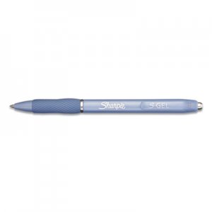 Sharpie S-Gel SAN2126232 Fashion Barrel Pen, Medium 0.7 mm, Black Ink, Frost Blue Barrel, Dozen