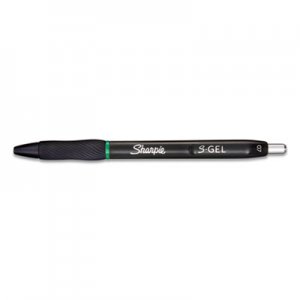 Sharpie S-Gel SAN2126216 S-Gel Retractable Gel Pen, Medium 0.7 mm, Green Ink, Green Barrel, Dozen