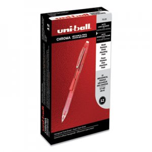 Uni-Ball UBC70135 Chroma Mechanical Pencil, 0.7 mm, HB (#2), Black Lead, Red Barrel, Dozen
