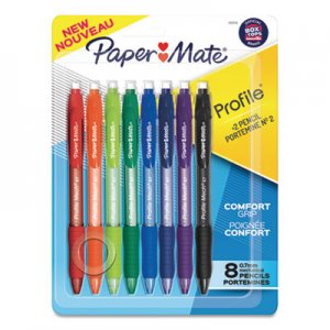 Paper Mate PAP2105705 Profile Mechanical Pencils, 0.7 mm, HB (#2), Black Lead, Assorted Barrel Colors, 6/Pack