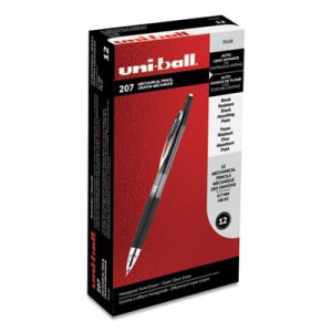 Uni-Ball UBC70126 207 Mechanical Pencil, 0.7 mm, HB (#2), Black Lead, Black Barrel, Dozen