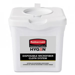 Rubbermaid Commercial HYGENE RCP2135007 Disposable Microfiber Charging Bucket, 7.92 x 7.75 x 7.44, White, 4/Carton
