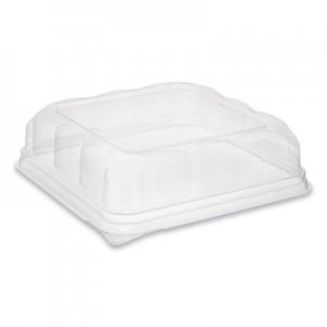 Pactiv PCT75S20SDOME Recycled Plastic Square Dome Lid, 7.5 x 7.5 x 2.02, Clear, 195/Carton