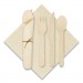 Hoffmaster HFM120030 Pre-Rolled Caterwrap Kraft Napkins with Wood Cutlery, 6 x 12 Napkin;Fork;Knife;Spoon, 7" to 9