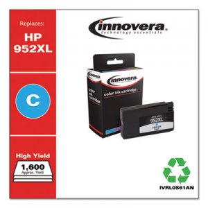 Innovera IVRL0S61AN Remanufactured Cyan High-Yield Ink, Replacement for HP 952XL , 1,600 Page-Yield