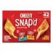 Cheez-It KEB11500 Snap'd Crackers Variety Pack, Cheddar Sour Cream and Onion; Double Cheese, 0.75 oz Bag, 42