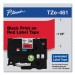 Brother P-Touch BRTTZE461CS TZe Standard Adhesive Laminated Labeling Tape, 1.4" x 26.2 ft, Black on Red