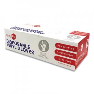 GN1 GN1PE17166 Single Use Vinyl Glove, Clear, Small, 100/Box, 10 Boxes/Carton