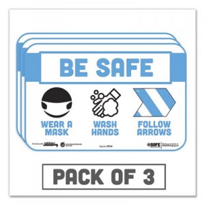 Tabbies TAB29546 BeSafe Messaging Education Wall Signs, 9 x 6, "Be Safe, Wear a Mask, Wash Your Hands, Follow the