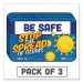 Tabbies TAB29536 BeSafe Messaging Education Wall Signs, 9 x 6, "Be Safe, Stop The Spread Of Germs", 3/Pack