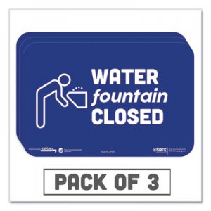 Tabbies TAB29515 BeSafe Messaging Education Wall Signs, 9 x 6, "Water Fountain Closed", 3/Pack