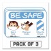 Tabbies TAB29506 BeSafe Messaging Education Wall Signs, 9 x 6, "Be Safe, Wear a Mask, Wash Your Hands, Follow the