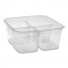 Pactiv PCTY6S324C EarthChoice PET Container Bases, 4-Compartment, 32 oz, 6.13 x 6.13 x 2.61, Clear, 360