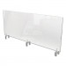 Ghent GHEPEC3048A Clear Partition Extender with Attached Clamp, 48 x 3.88 x 30, Thermoplastic Sheeting