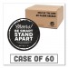 Tabbies TAB79185 BeSafe Messaging Floor Decals, Cheers;Be Smart Stand Apart;Thank You for Keeping A Safe Distance, 12" Dia