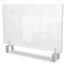 Ghent GHEPEC3029A Clear Partition Extender with Attached Clamp, 29 x 3.88 x 30, Thermoplastic Sheeting