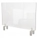 Ghent GHEPEC2436A Clear Partition Extender with Attached Clamp, 36 x 3.88 x 24, Thermoplastic Sheeting