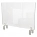 Ghent GHEPEC1842A Clear Partition Extender with Attached Clamp, 42 x 3.88 x 18, Thermoplastic Sheeting