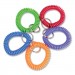 CONTROLTEK CNK565104 Wrist Key Coil Key Organizers, Blue; Green; Orange; Purple; Red, 10/Pack