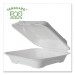 Eco-Products ECOEPHC91NFA Vanguard Renewable and Compostable Sugarcane Clamshells, 1-Compartment, 9 x 9 x 3, White, 200/Carton