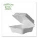 Eco-Products ECOEPHC6NFA Vanguard Renewable and Compostable Sugarcane Clamshells, 6 x 6 x 3, White, 500/Carton