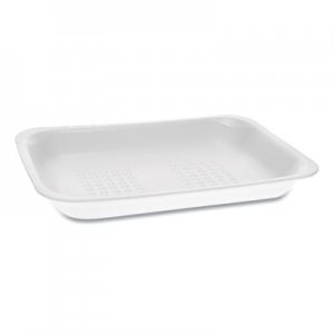 Pactiv PCT51P102FS Meat Tray, #2, 8.38 x 5.88 x 1.21, White, 500/Carton