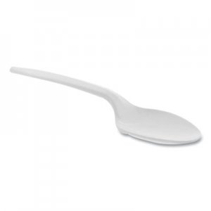 Pactiv PCTYFWSWCH Fieldware Polypropylene Cutlery, Spoon, Mediumweight, White, 1,000/Carton