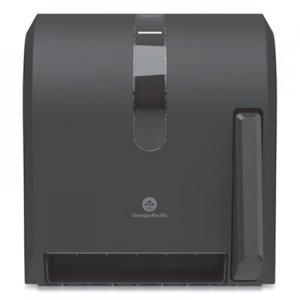 Georgia Pacific GPC54338A Hygienic Push-Paddle Roll Towel Dispenser, 13 x 10 x 14.4, Black
