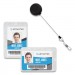 Advantus AVT76096 Antimicrobial ID and Security Badge and Reel Combo Pack, Horizontal, 4.13 x 2.88, Clear, 20 Badge