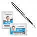 Advantus AVT75699 Antimicrobial ID and Security Badge and Lanyard Combo Pack, Horizontal, 4.13 x 2.88, Clear, 20 Badge