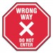 Accuform GN1MFS467ESP Slip-Gard Social Distance Floor Signs, 17 x 17, "Wrong Way Do Not Enter", Red, 25/Pack
