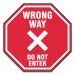 Accuform GN1MFS467ESP Slip-Gard Social Distance Floor Signs, 17 x 17, "Wrong Way Do Not Enter", Red, 25/Pack