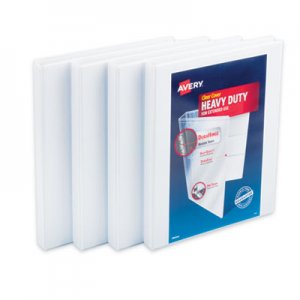 Avery AVE79709 Heavy-Duty Non Stick View Binder with DuraHinge and Slant Rings, 3 Rings, 0.5" Capacity, 11 x