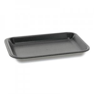 Pactiv PCT0TFB00200000 Supermarket Trays, #2, 8.2 x 5.7 x 0.91, Black, 500/Carton