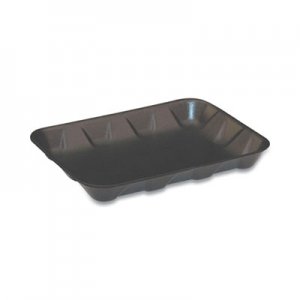 Pactiv PCT51P904D Supermarket Trays, #4D, 9.58 x 7.08 x 1.25, Black, 400/Carton