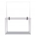 MasterVision BVCGL34019101 Protector Series Glass Aluminum Desktop Divider, 40.9 x 0.16 x 27.6, Clear