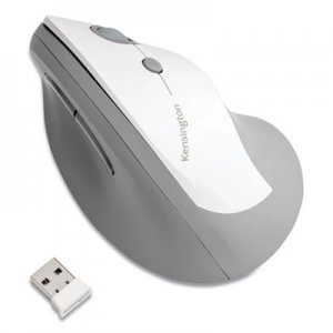 Kensington KMW75520 Pro Fit Ergo Vertical Wireless Mouse, 2.4 GHz Frequency/65.62 ft Wireless Range, Right Hand Use